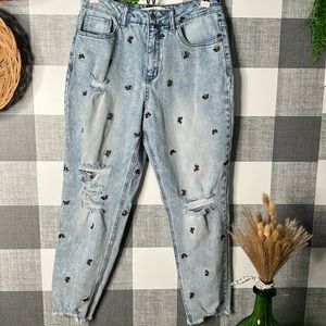 Tinseltown High Waisted Butterfly Jeans